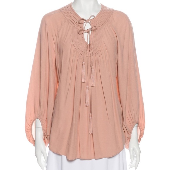 Diane Von Furstenberg Tops - Diane Von Furstenburg Peach Aquilina Blouse